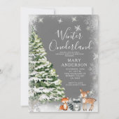 Witte Sneeuwvlokken Winter Onederland 1e verjaarda Kaart (Voorkant)