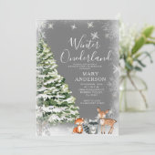 Witte Sneeuwvlokken Winter Onederland 1e verjaarda Kaart (Staand voorkant)