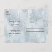 Witte sneeuwvlokken Winter Wonderland Save the Dat Aankondigingskaart (Achterkant)