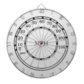 Witte snelheidsmeter MPH Garage Dart Board Dartbord (Voorkant)