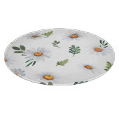 Witte snijplank met madeliefjes, snijblad (Hoek)