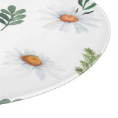 Witte snijplank met madeliefjes, snijblad (Hoek)