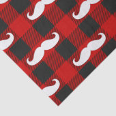Witte snor Buffalo Plaid zwart en rood Tissuepapier (Detail)