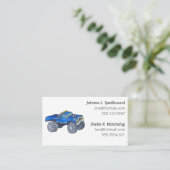 Witte sociale introductie visitekaartje - pick-up (Staand voorkant)