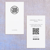 Witte sociale media QR-code Voeg Logo toe Visitekaartje