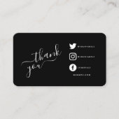 Witte sociale mediacictogrammen qrcode bedankt voo informatiekaartje (Voorkant)