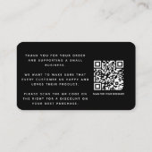 Witte sociale mediacictogrammen qrcode bedankt voo informatiekaartje (Achterkant)