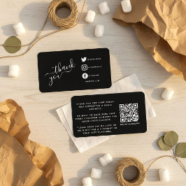 Witte sociale mediacictogrammen qrcode bedankt voo informatiekaartje