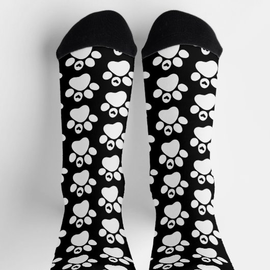 Witte Sokken van het Patroon van de Kat (Top)