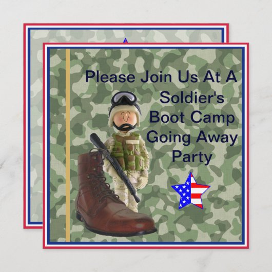 Witte Soldaat Boot Camp die van start gaat Kaart (Voorkant / Achterkant)