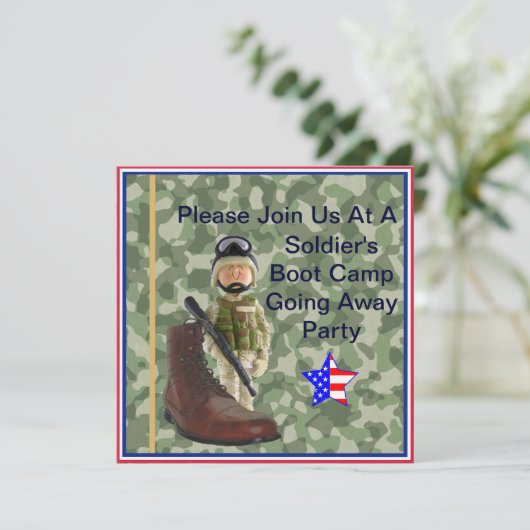 Witte Soldaat Boot Camp die van start gaat Kaart (Staand voorkant)