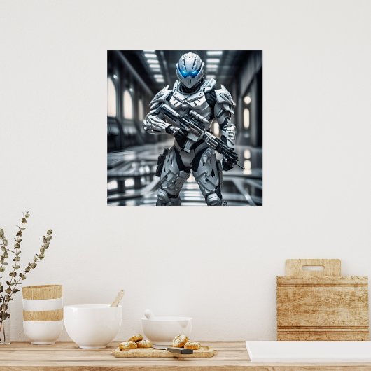 witte soldaat poster (Keuken)