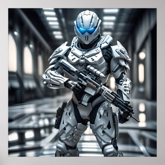 witte soldaat poster (Voorkant)