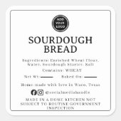Witte Sourdough Ingrediënten Cottage Law Sticker (Voorkant)