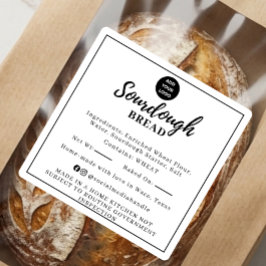 Witte Sourdough Ingrediënten Cottage Wet Sticker