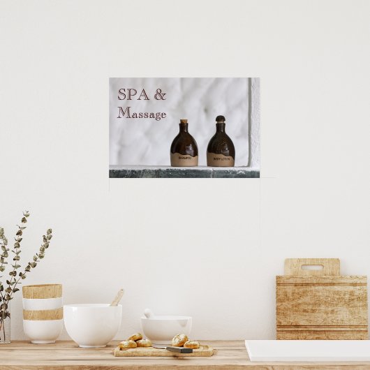 Witte SPA-handdoek Poster (Keuken)