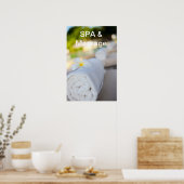 Witte SPA-handdoek Poster (Keuken)
