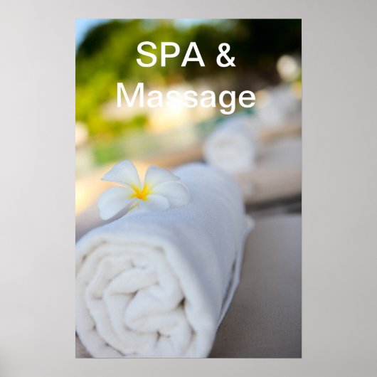 Witte SPA-handdoek Poster (Voorkant)