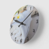 Witte SPA-handdoek Ronde Klok (Hoek)