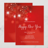 Witte Sparen en Rode Kerstballen Kaart (Voorkant / Achterkant)