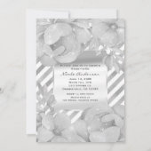 Witte Sparkle Glam Glitter Bloemen Vrijgezellenfee Kaart (Achterkant)