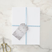 Witte Sparkle Sneeuwvlokken Winter Wonderland Brui Cadeaulabel (Met Touw)