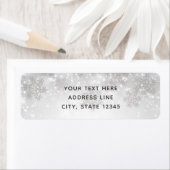 Witte Sparkle Sneeuwvlokken Winter Wonderland Brui Etiket (Insitu)