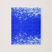 Witte Sparkles en blauwe achtergrond Legpuzzel (Verticaal)