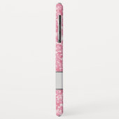 Witte sparren en roze glitterpatroon Case-Mate iPhone case (Achterkant/links)