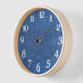 Witte spatten nummers diepblauwe denim (Hoek)