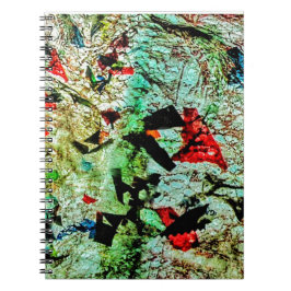 Witte spatter abstract spiraal foto notitieboek, V Notitieboek