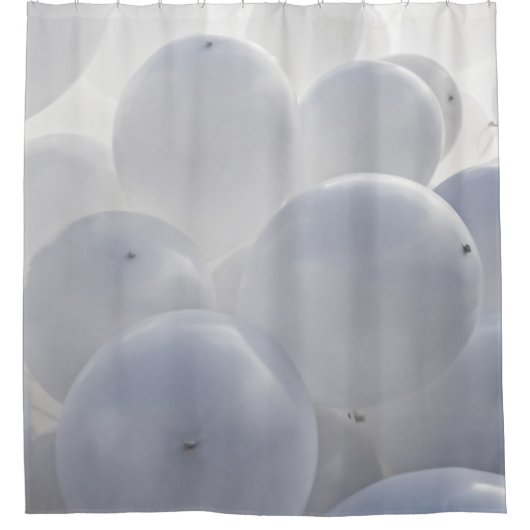 Witte Speelgoed ballonnen Douchegordijn (Voorkant)