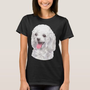 Witte Speelgoed poedel Waterverf kunst T-shirt