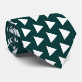 Witte spelpijlen - Donkergroen (003333) Stropdas (Opgerold)