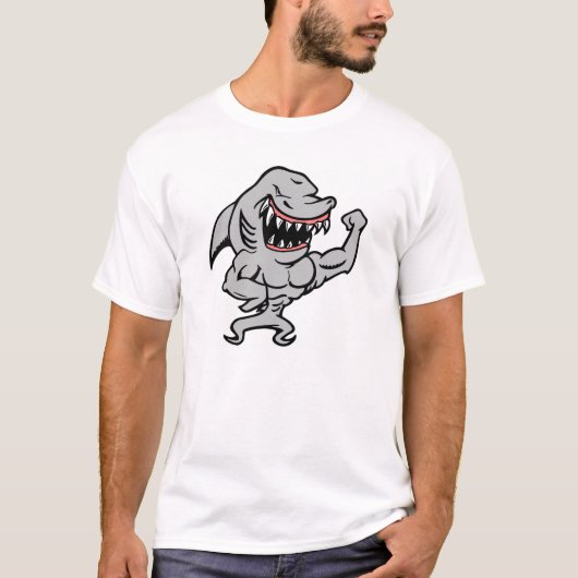 Witte spierhaai t-shirt (Voorkant)