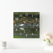 Witte spijt reflectie wandklok (Huis)