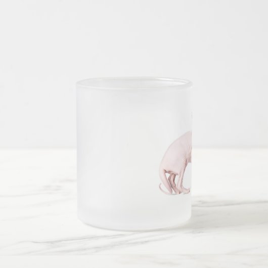 Witte spinnekkkat uit mok (Center)