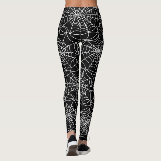 Witte spinnenwebben leggings (Achterkant)