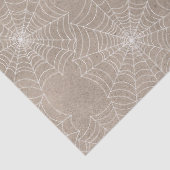 Witte spinnenwebs op Tan-decoupage Tissuepapier (Detail)