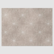 Witte spinnenwebs op Tan-decoupage