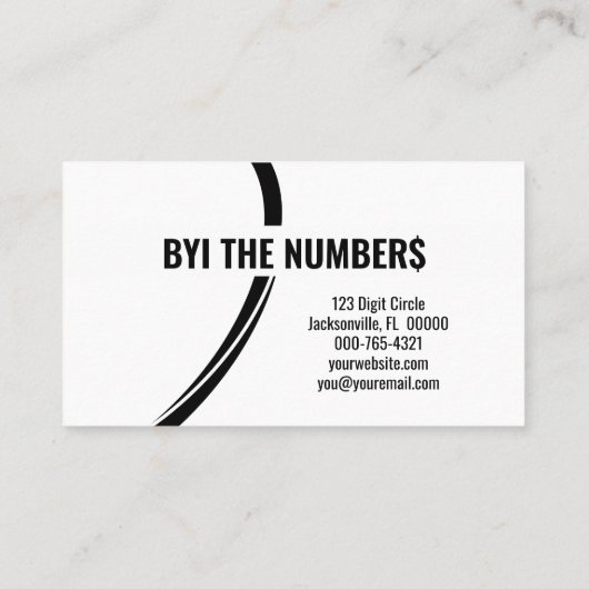 Witte spiraalnummers op grijze aangepaste foto visitekaartje (Achterkant)