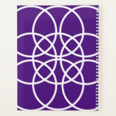 Witte spiraalvormige cirkels op Paarse Planner (Achterkant)