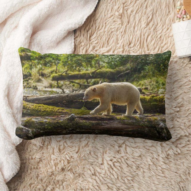 Witte Spirit Bear Jaagt Kussen (Deken)