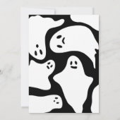 Witte spoken grijze vorm Halloween bash Kaart (Achterkant)