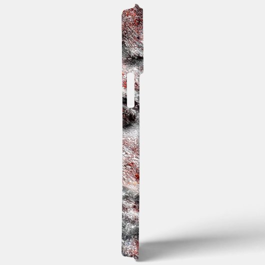 Witte sponsachtige textuur in zwarte rode vlekken Case-Mate iPhone case (Achterkant / Rechts)