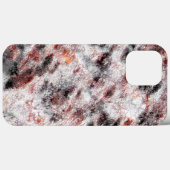 Witte sponsachtige textuur in zwarte rode vlekken Case-Mate iPhone case (Achterkant (horizontaal))