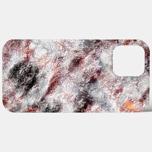 Witte sponzige buiktextuur mix van zwarte rode vle Case-Mate iPhone case (Achterkant (horizontaal))