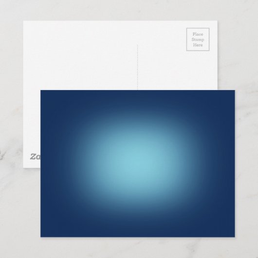 Witte spotlicht op blauw briefkaart (Voorkant / Achterkant)