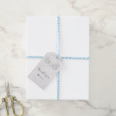 Witte sprankelende Assepoester Carriage Party Favo Cadeaulabel (Met Touw)