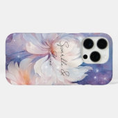 Witte sprankelende bloemen Case-Mate iPhone case (Achterkant (horizontaal))
